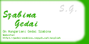 szabina gedai business card